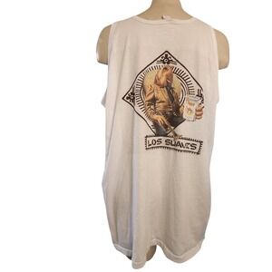 Vintage Joe Camel Los Suaves Tank Top Mens One Size White 90s Promo Graphic Tee